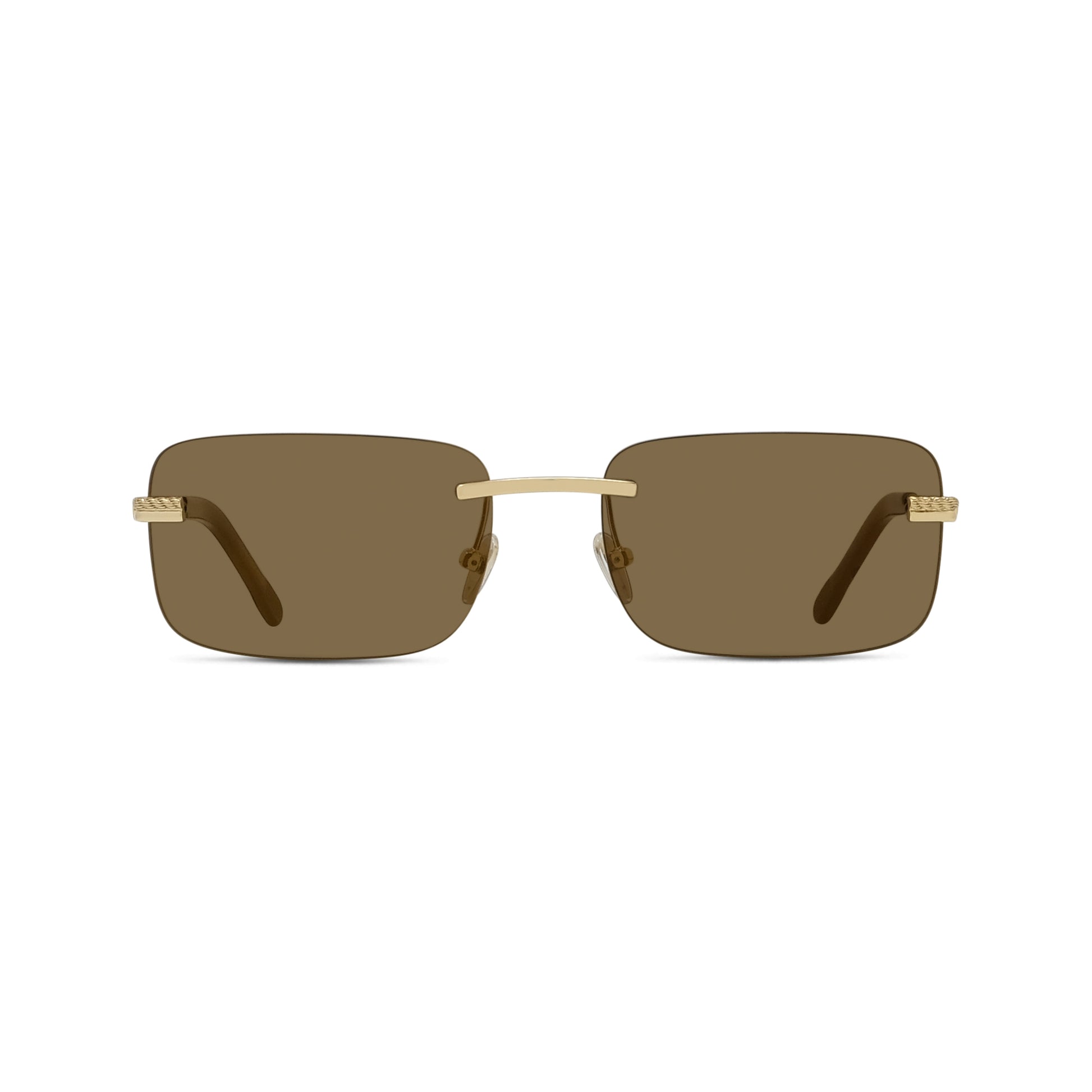 Rimless Rectangular Metal Sunglasses