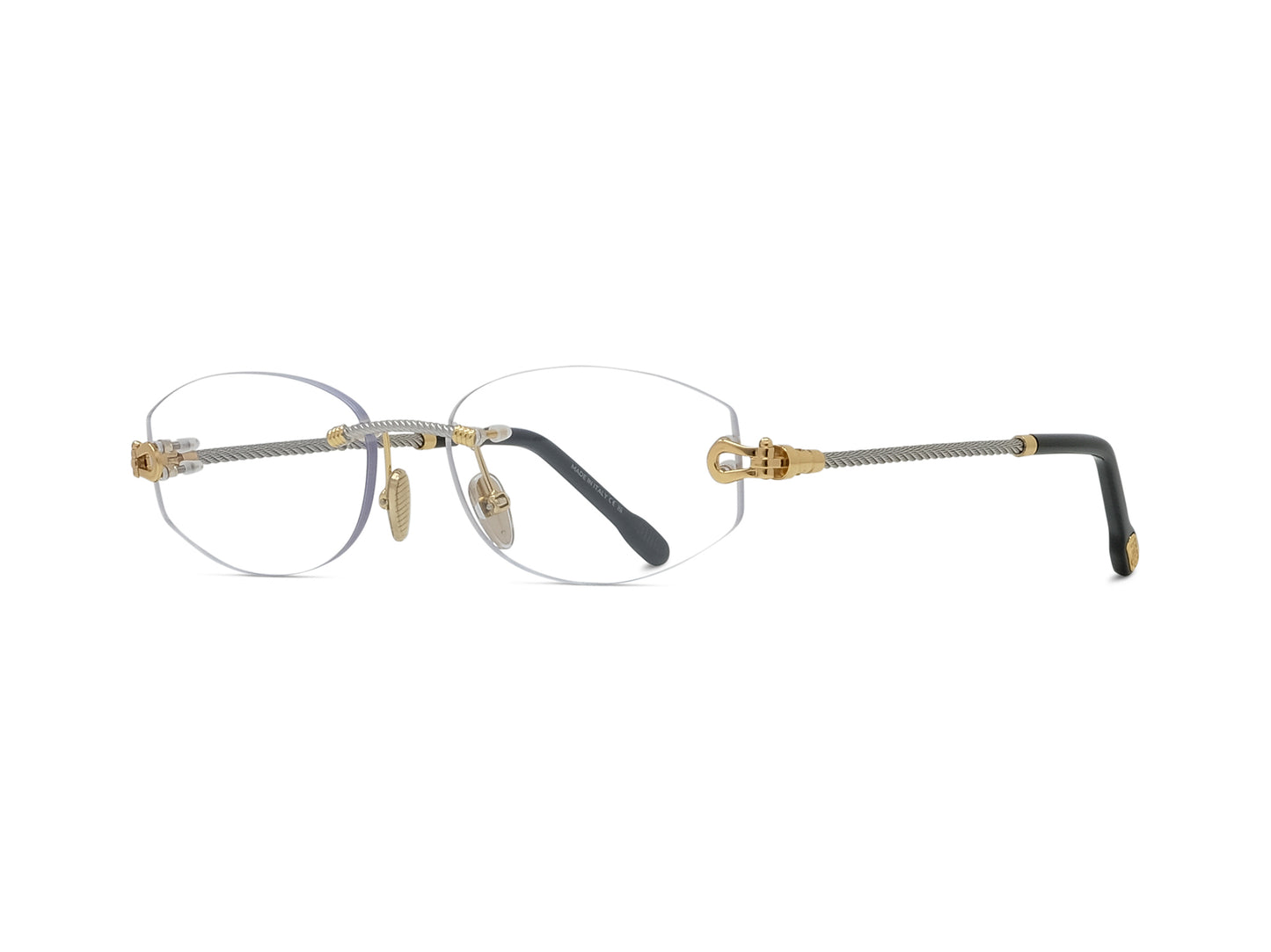 Rimless Gold Eyeglasses