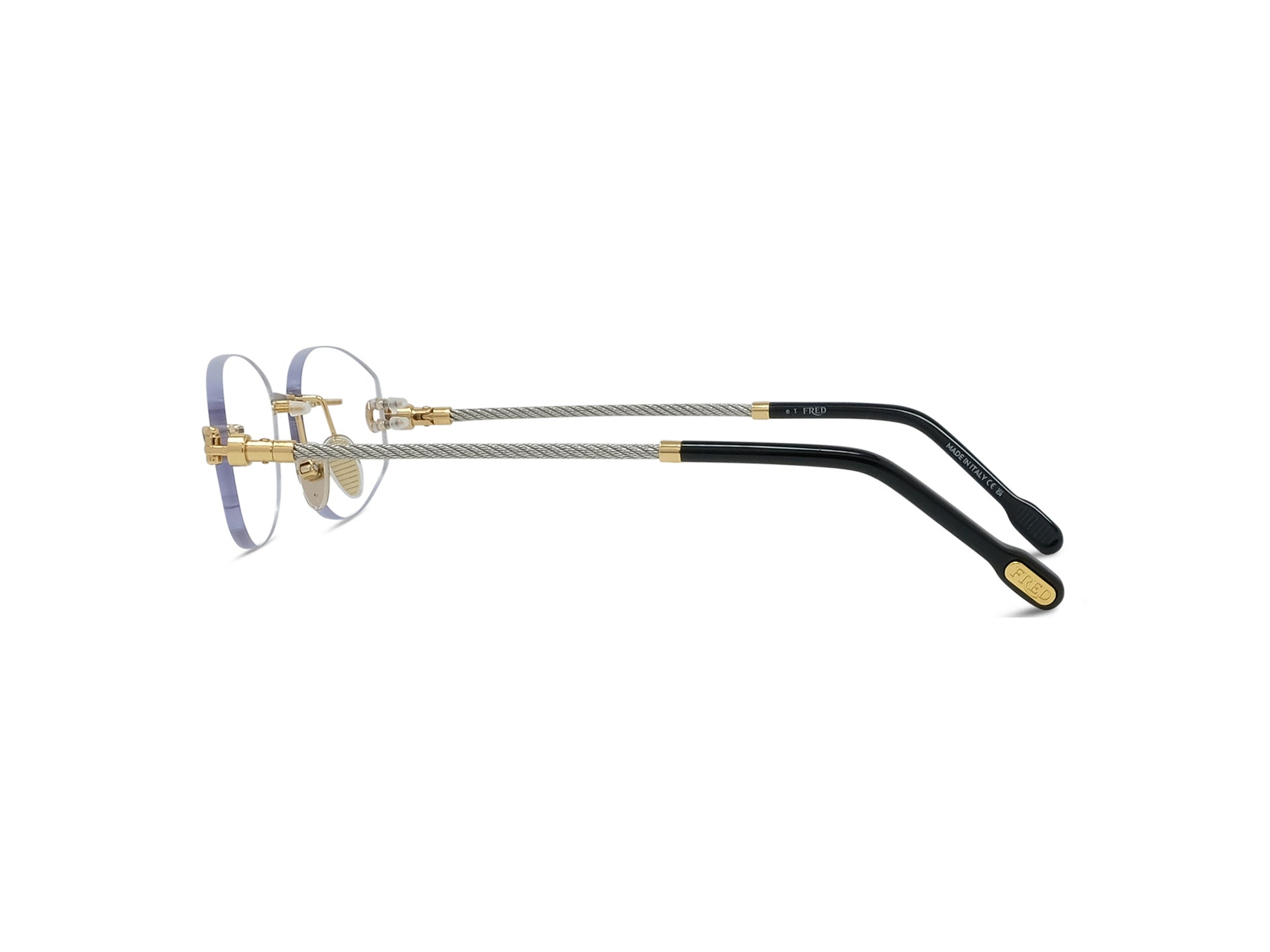 Rimless Gold Eyeglasses