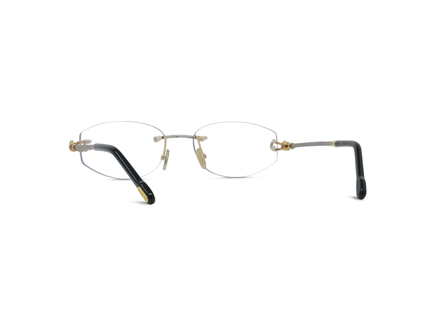 Rimless Gold Eyeglasses