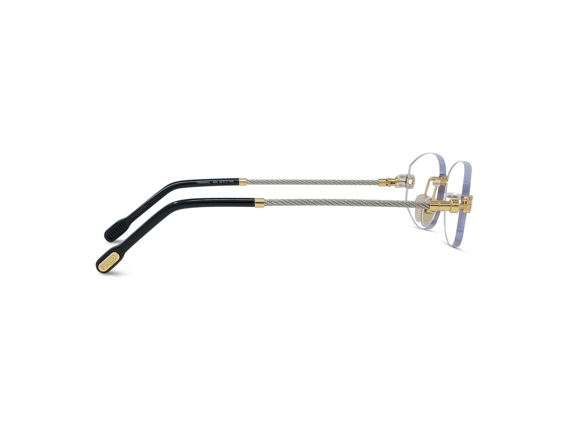 Rimless Gold Eyeglasses