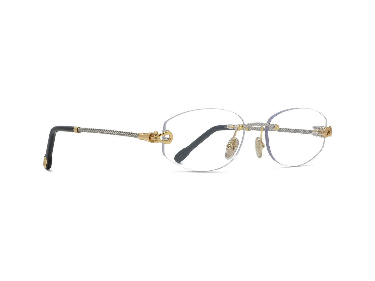 Rimless Gold Eyeglasses