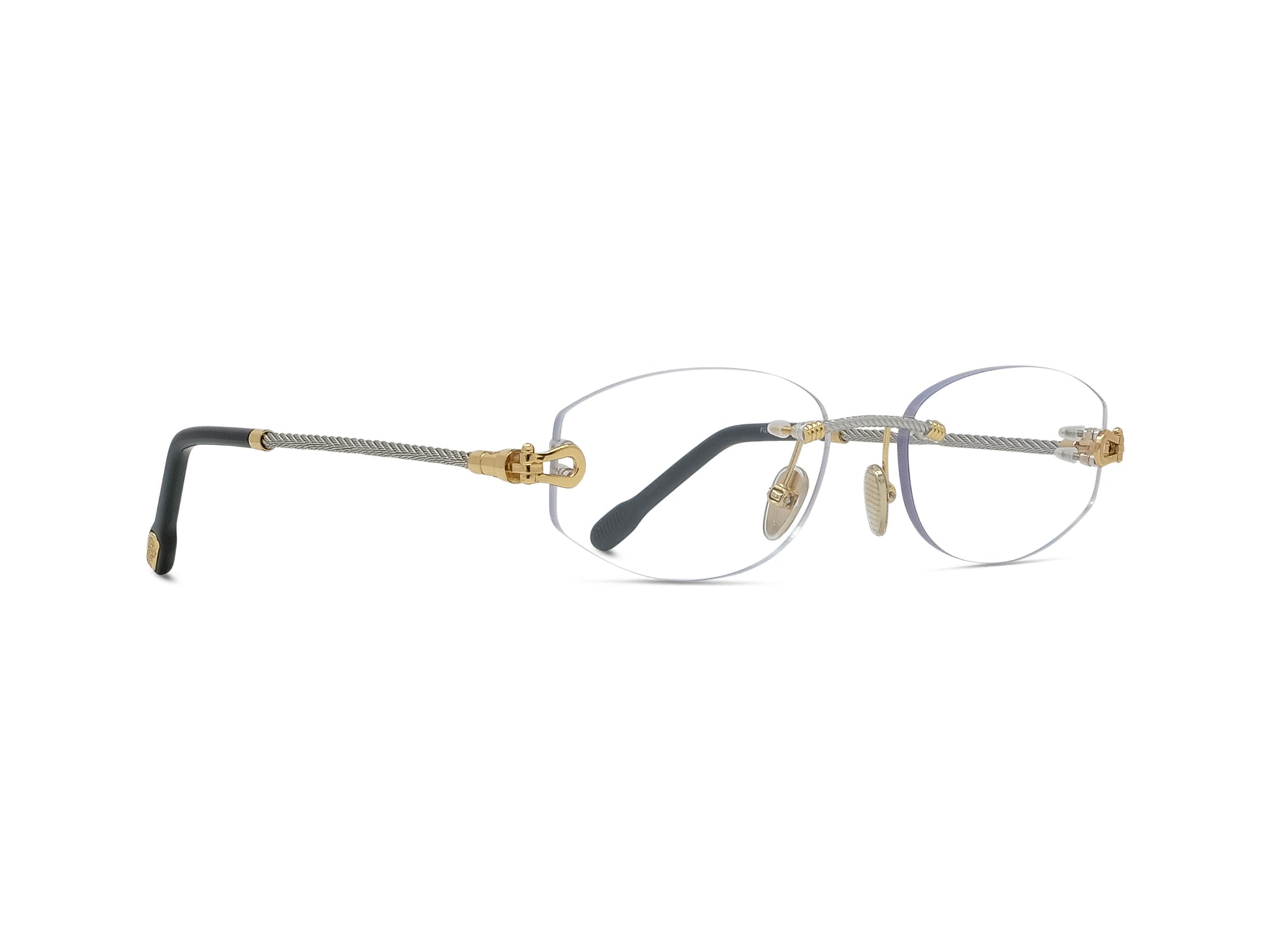 Rimless Gold Eyeglasses