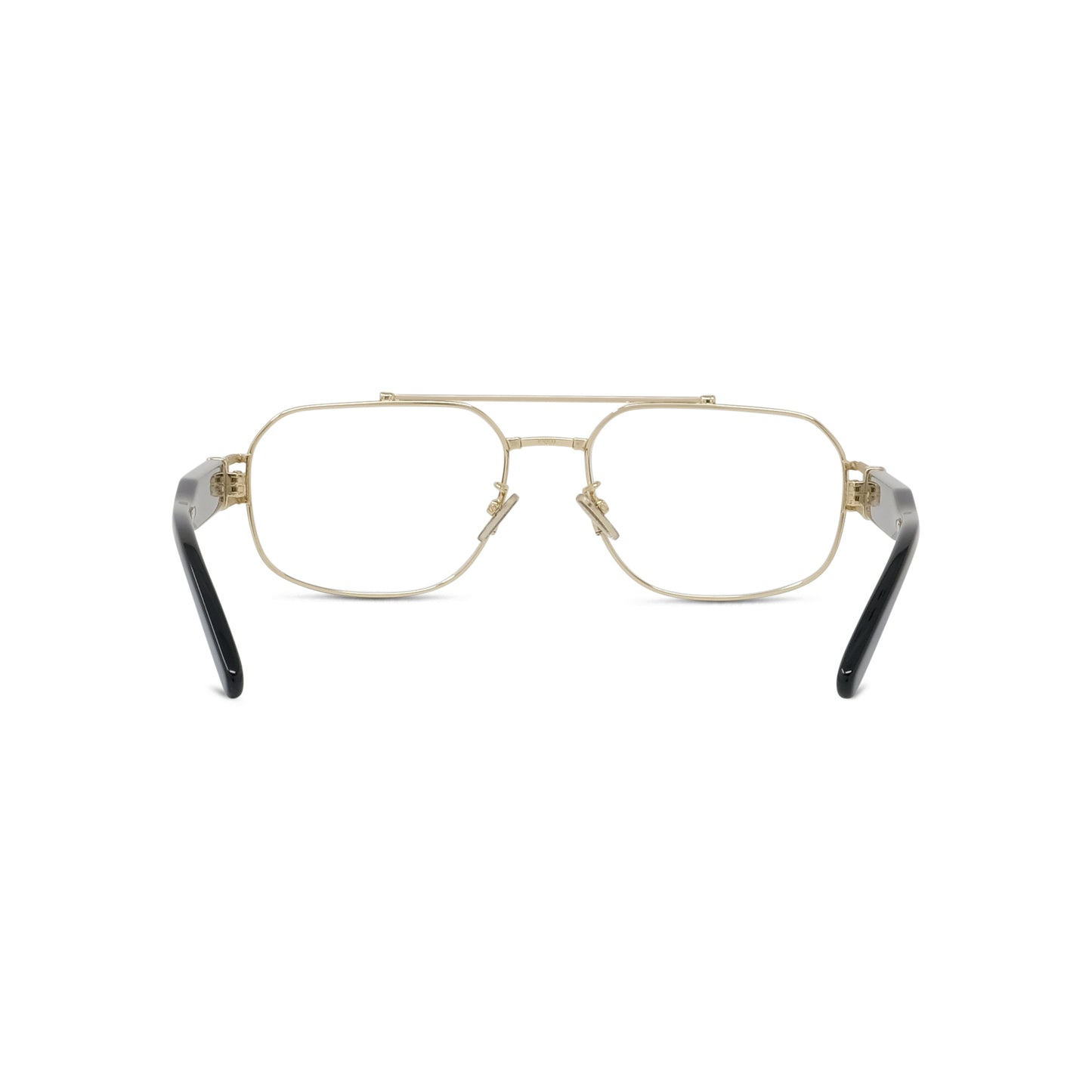 Gold Geometric Combination Eyeglasses