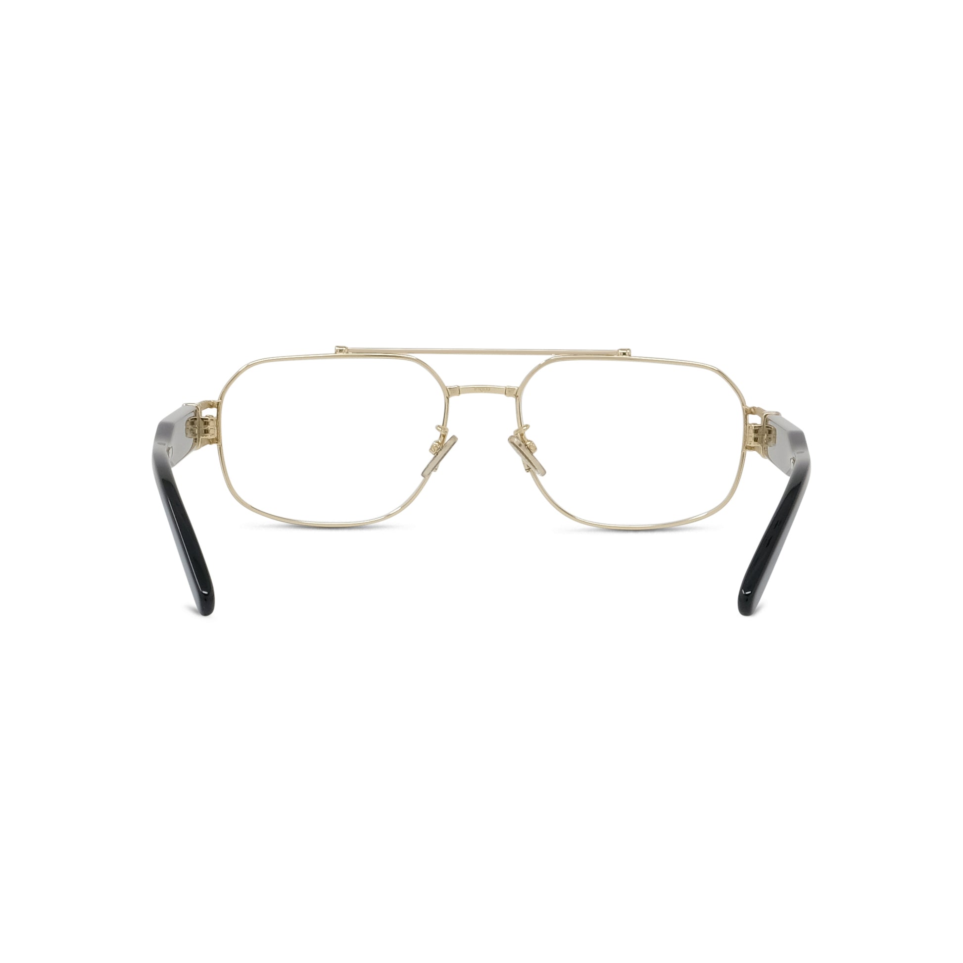 Gold Geometric Combination Eyeglasses