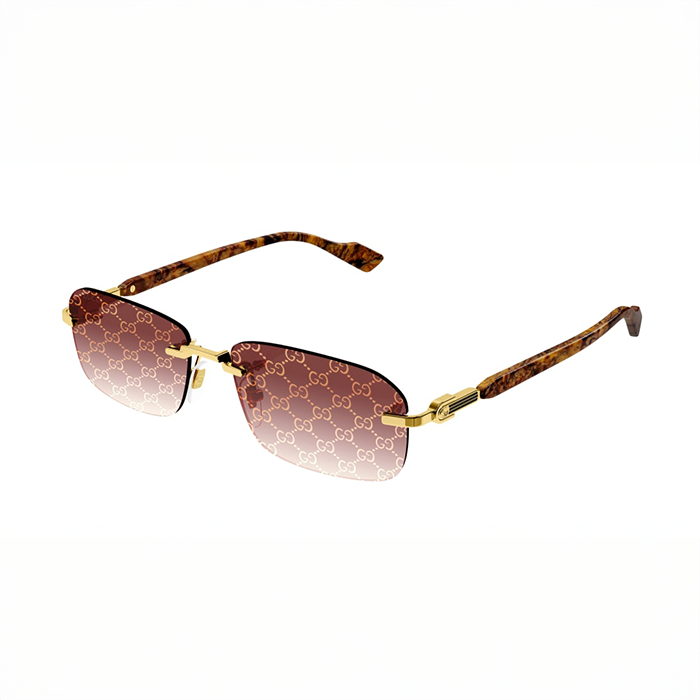 GG1221S Rimless Gucci Logo Sunglasses