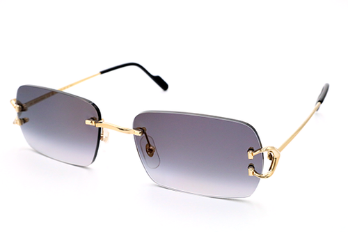 Cartier Custom Gold Vintage Double C Gold Sunglasses by MEG