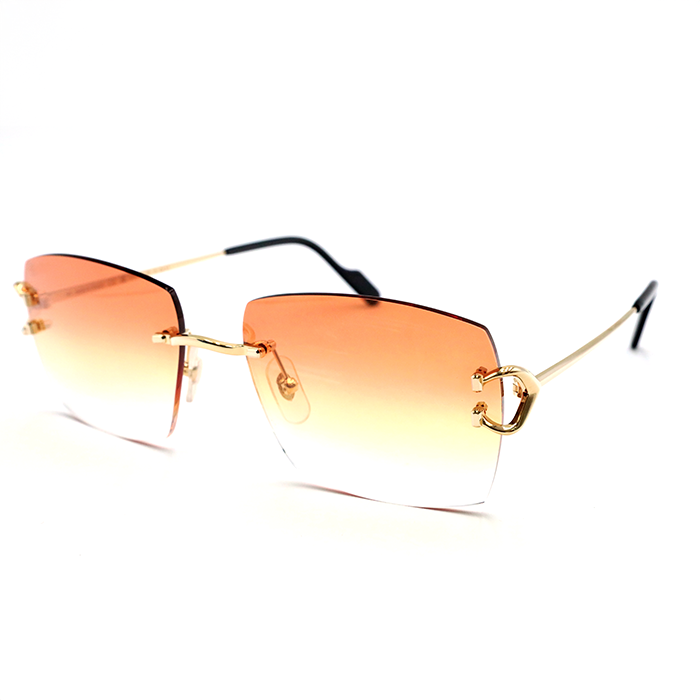 Cartier Custom Vintage Double C Mykonos Sunglasses Gold by MEG