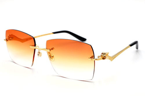 Cartier Custom Panthère Gold Mykonos Sunglasses by MEG