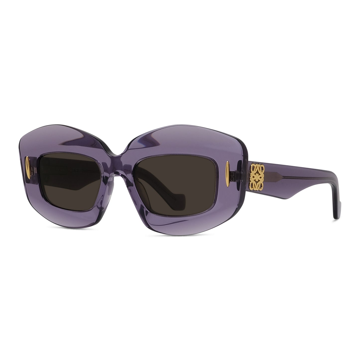 Violet Rectangular Acetate Sunglasses