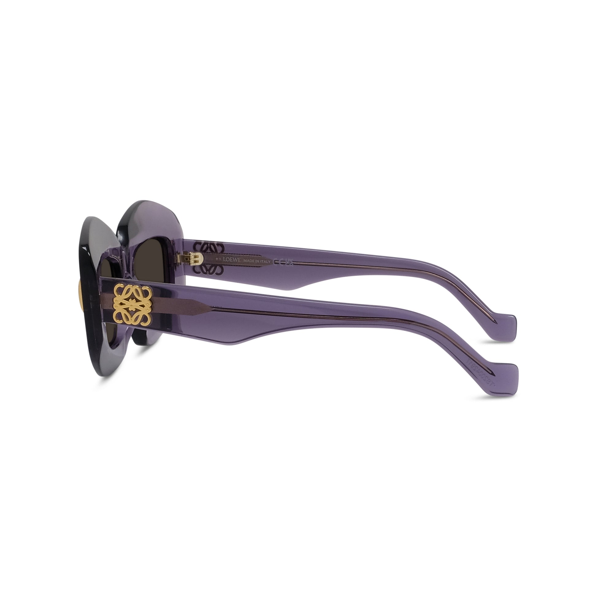 Violet Rectangular Acetate Sunglasses