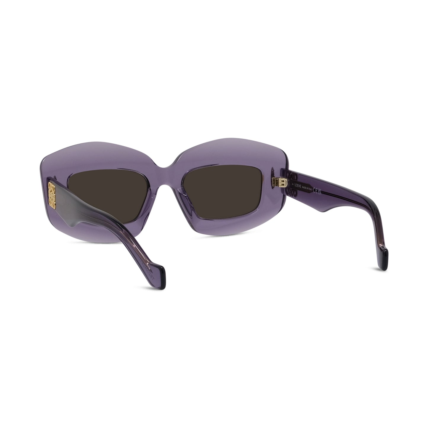 Violet Rectangular Acetate Sunglasses
