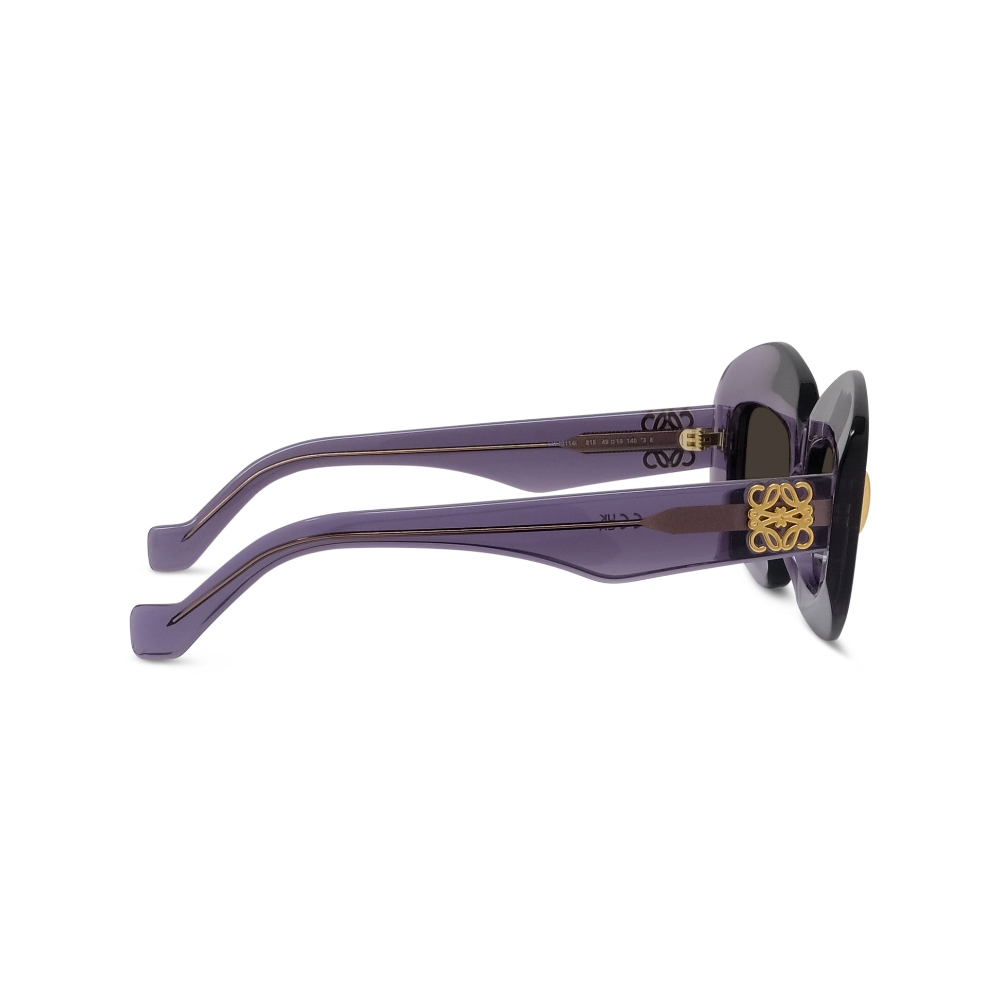 Violet Rectangular Acetate Sunglasses