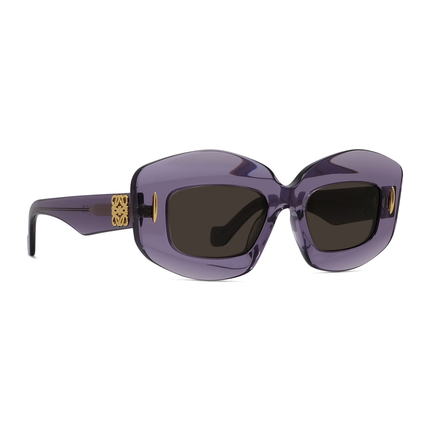 Violet Rectangular Acetate Sunglasses