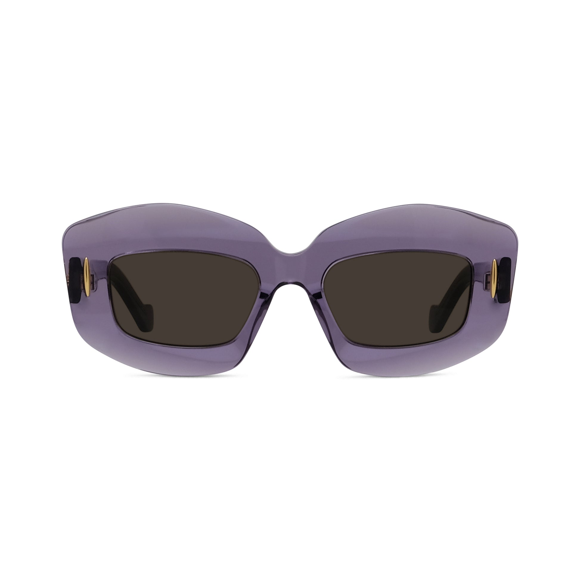 Violet Rectangular Acetate Sunglasses