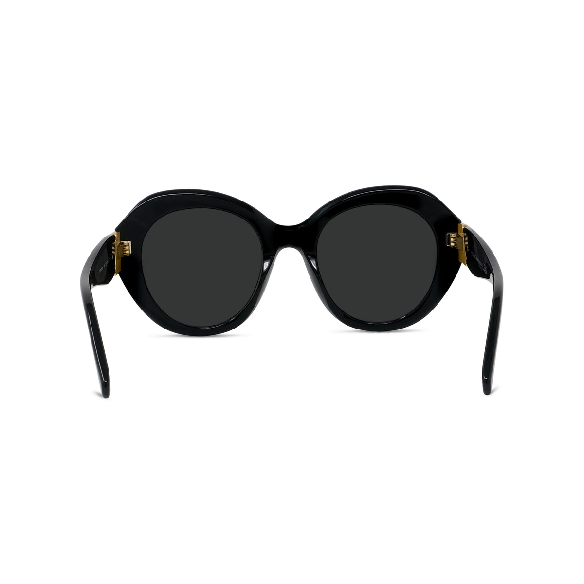 Black Round Acetate Sunglasses