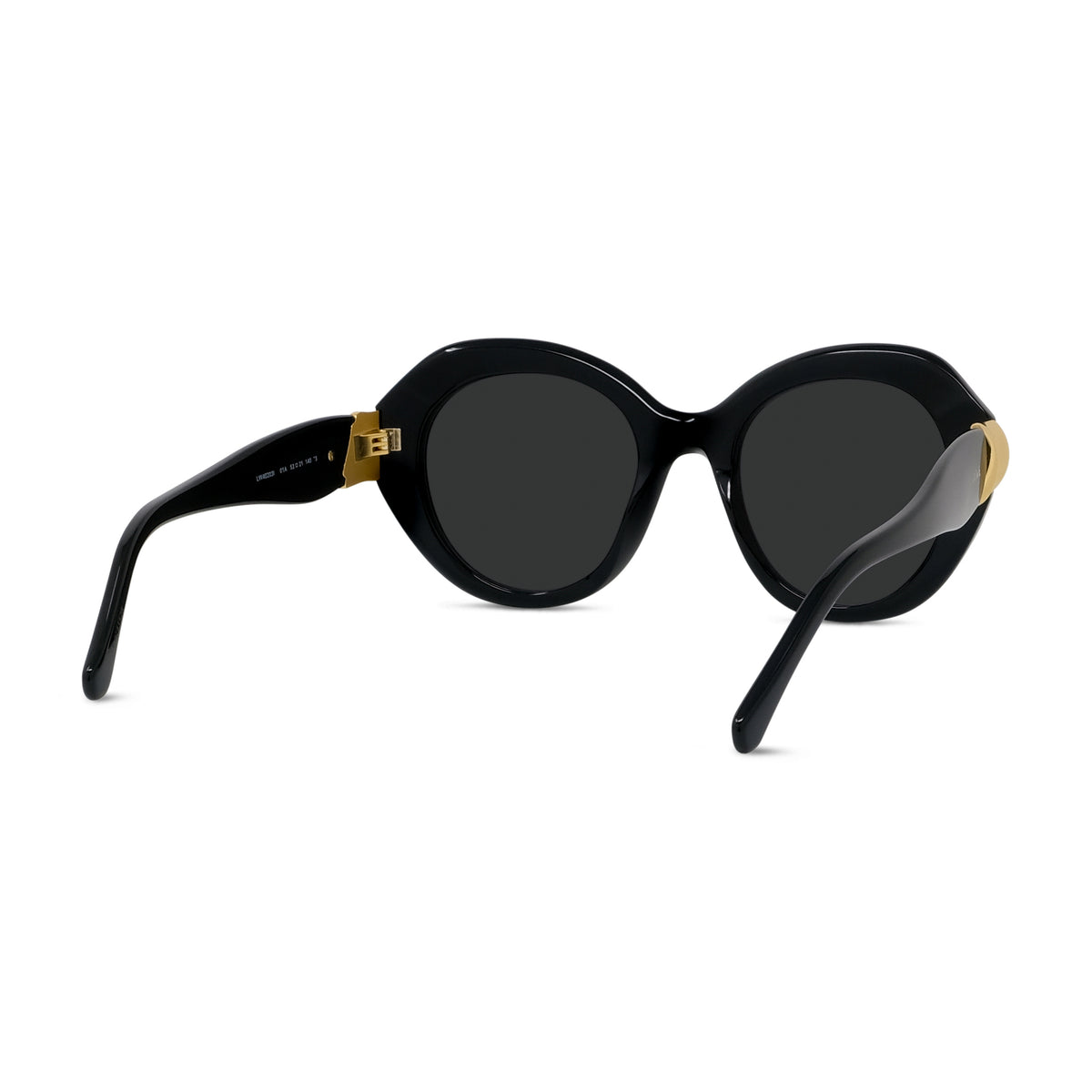 Black Round Acetate Sunglasses