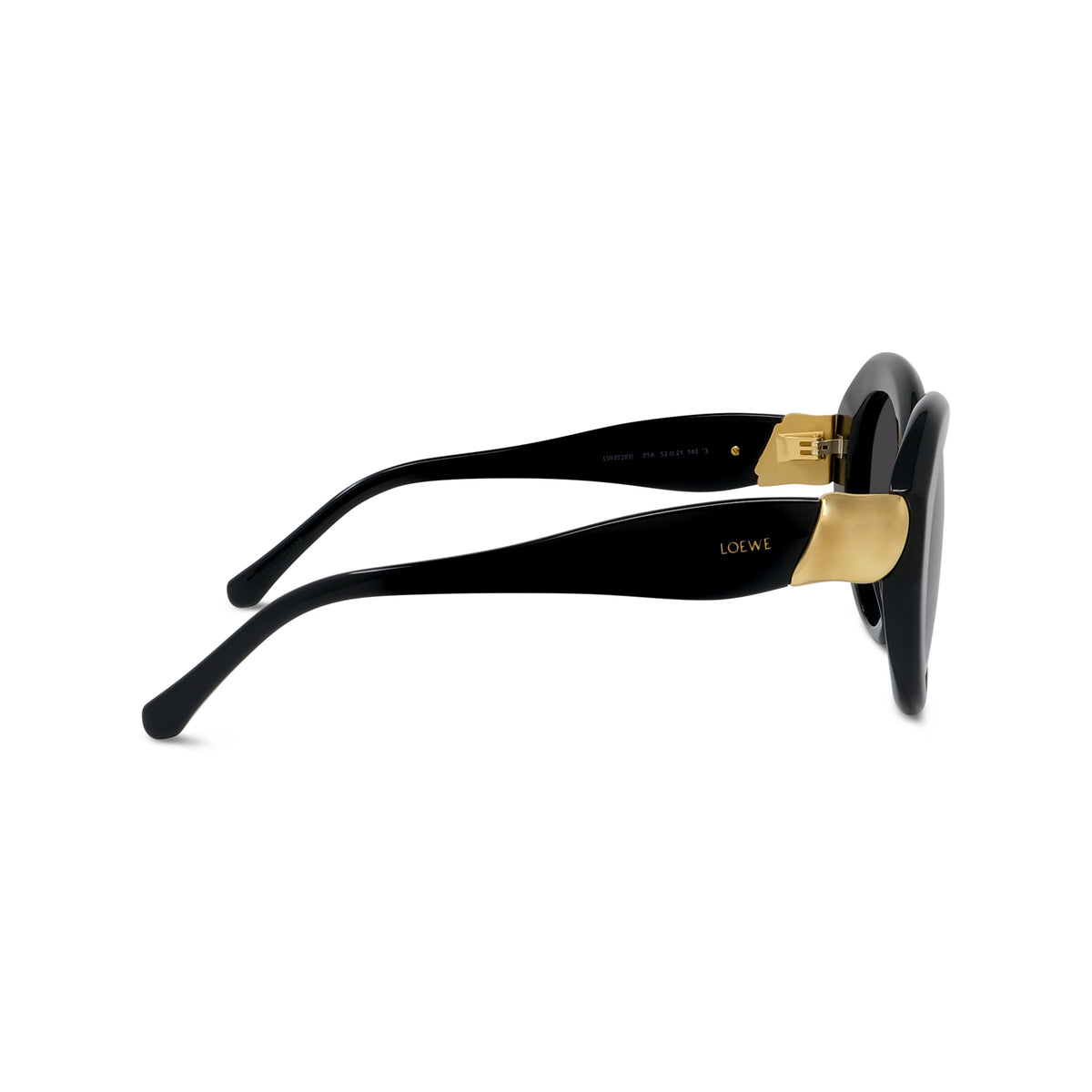 Black Round Acetate Sunglasses