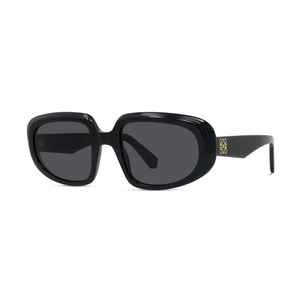 Black Geometric Acetate Sunglasses
