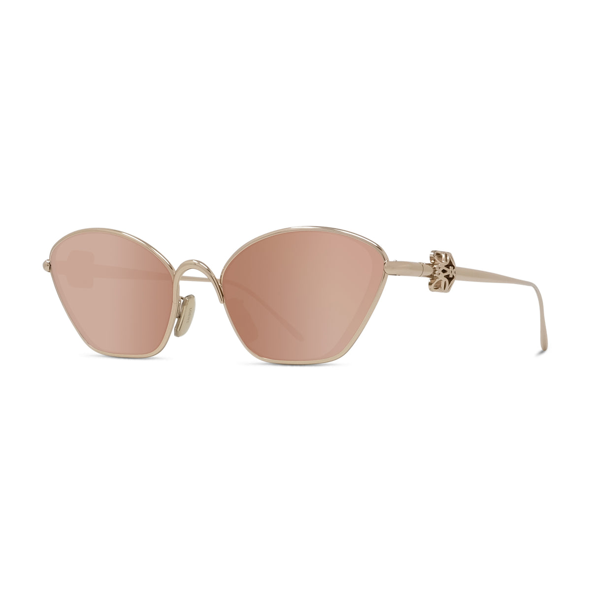 Rose Gold Cat-eye Metal Sunglasses