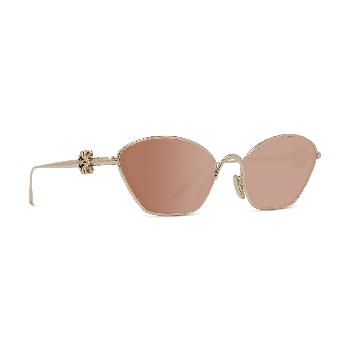 Rose Gold Cat-eye Metal Sunglasses
