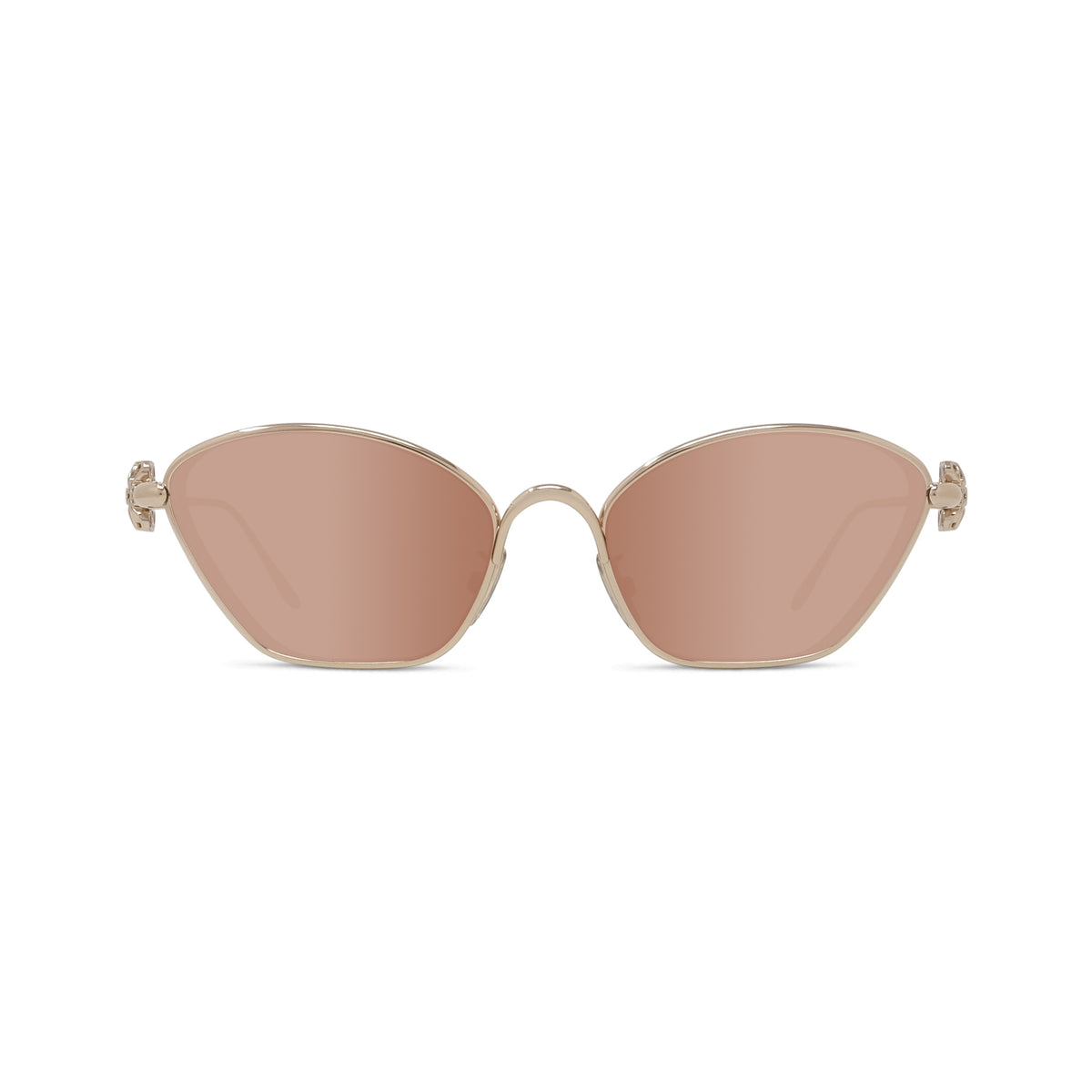 Rose Gold Cat-eye Metal Sunglasses