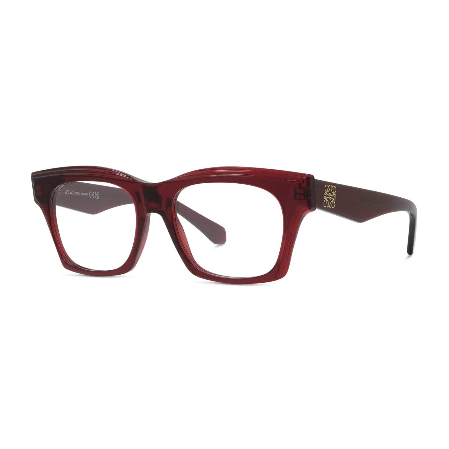 Red Rectangular Acetate Eyeglasses