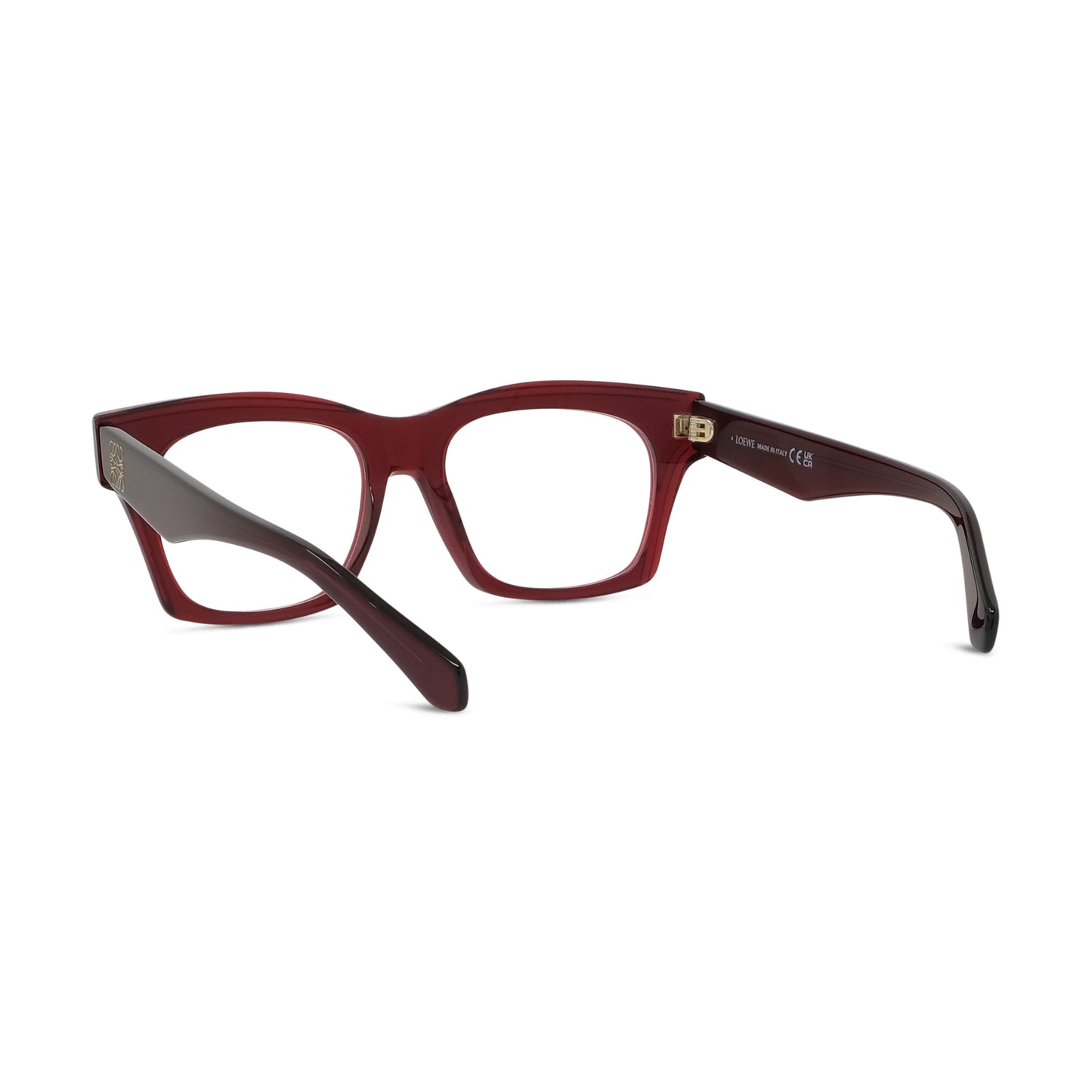 Red Rectangular Acetate Eyeglasses