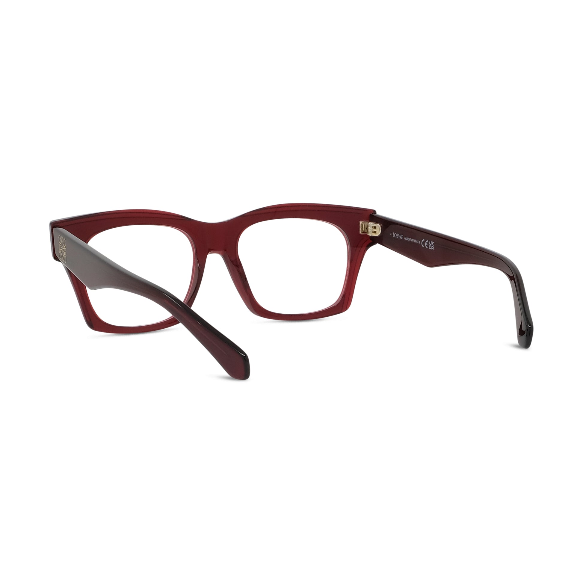 Red Rectangular Acetate Eyeglasses