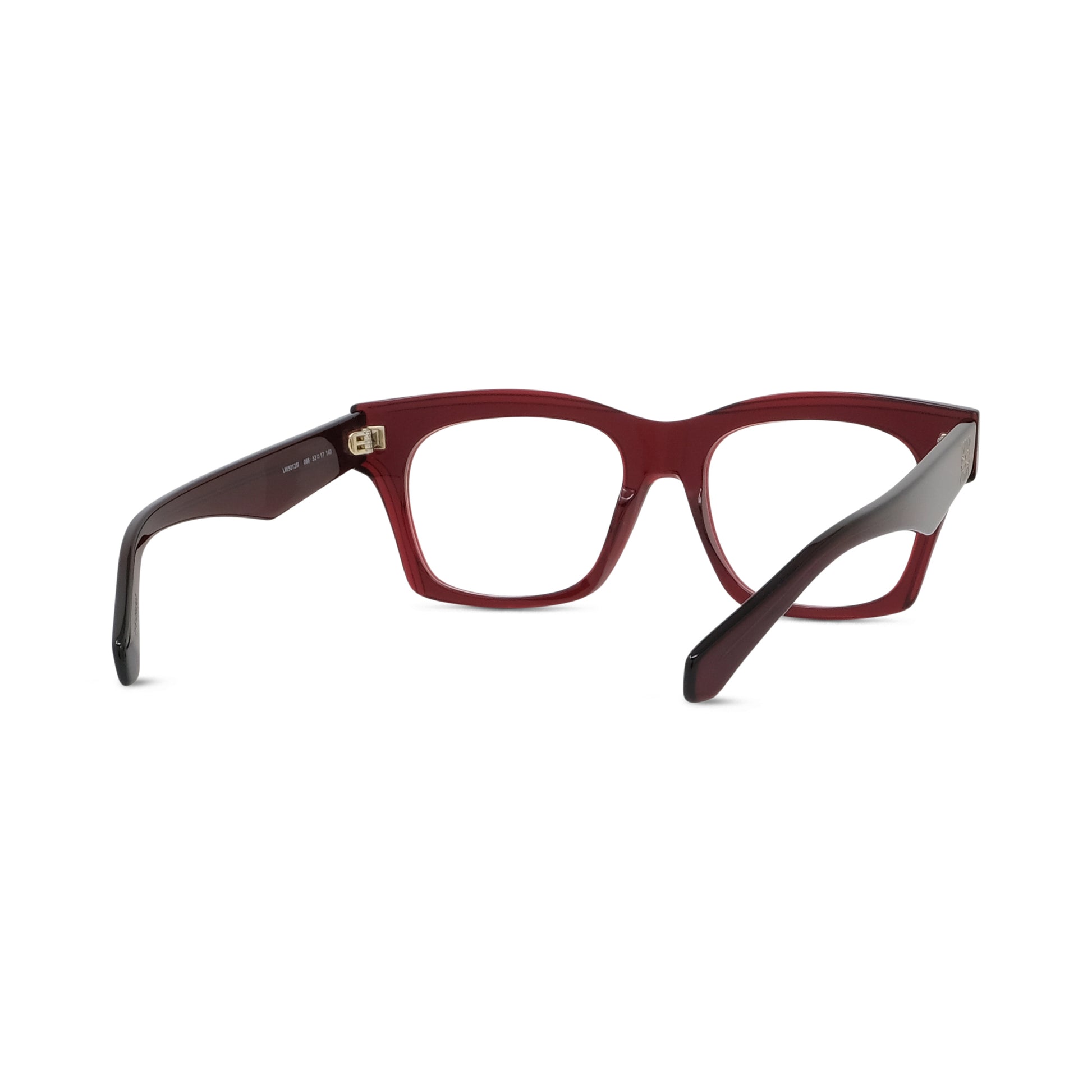 Red Rectangular Acetate Eyeglasses