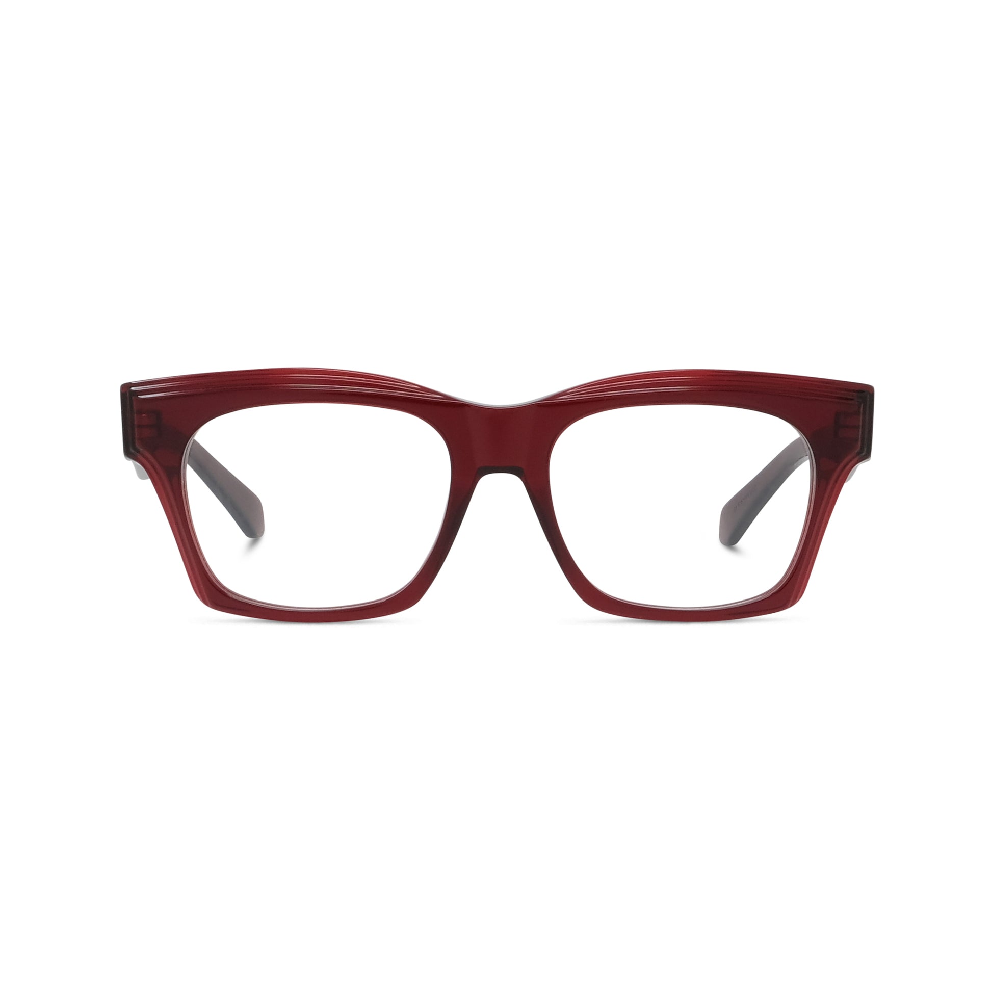 Red Rectangular Acetate Eyeglasses