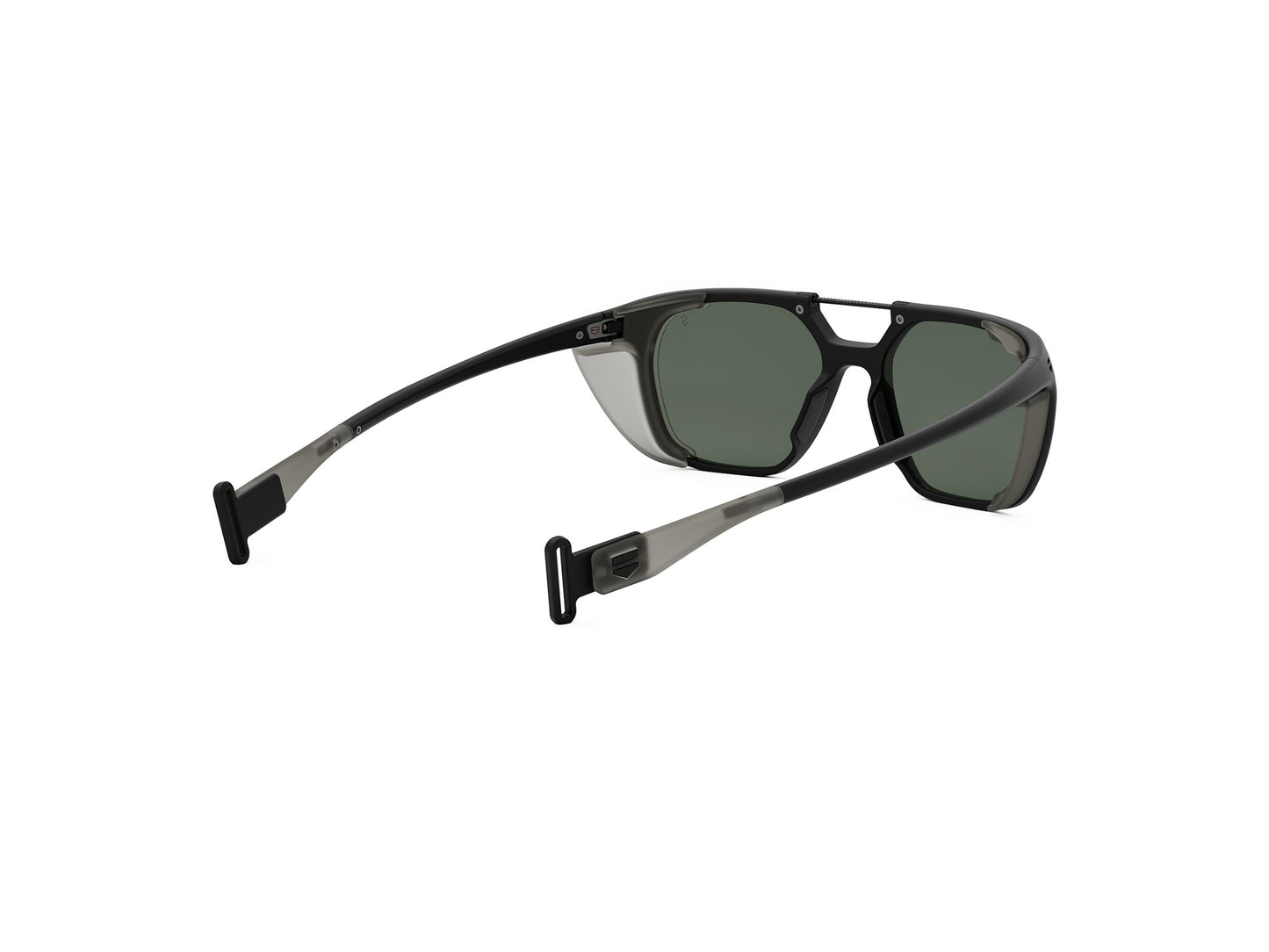 Black Geometric Injected Sunglasses