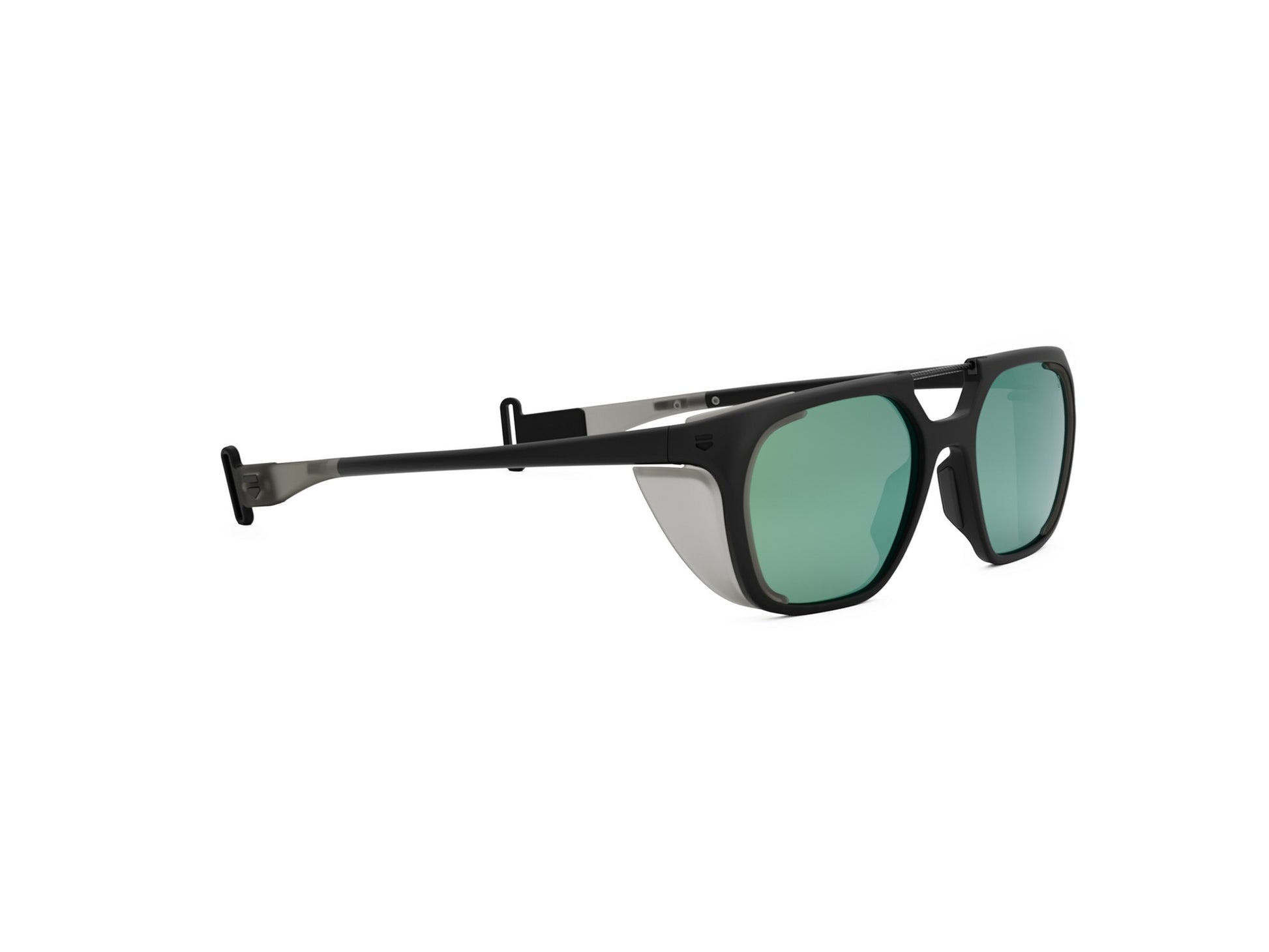 Black Geometric Injected Sunglasses