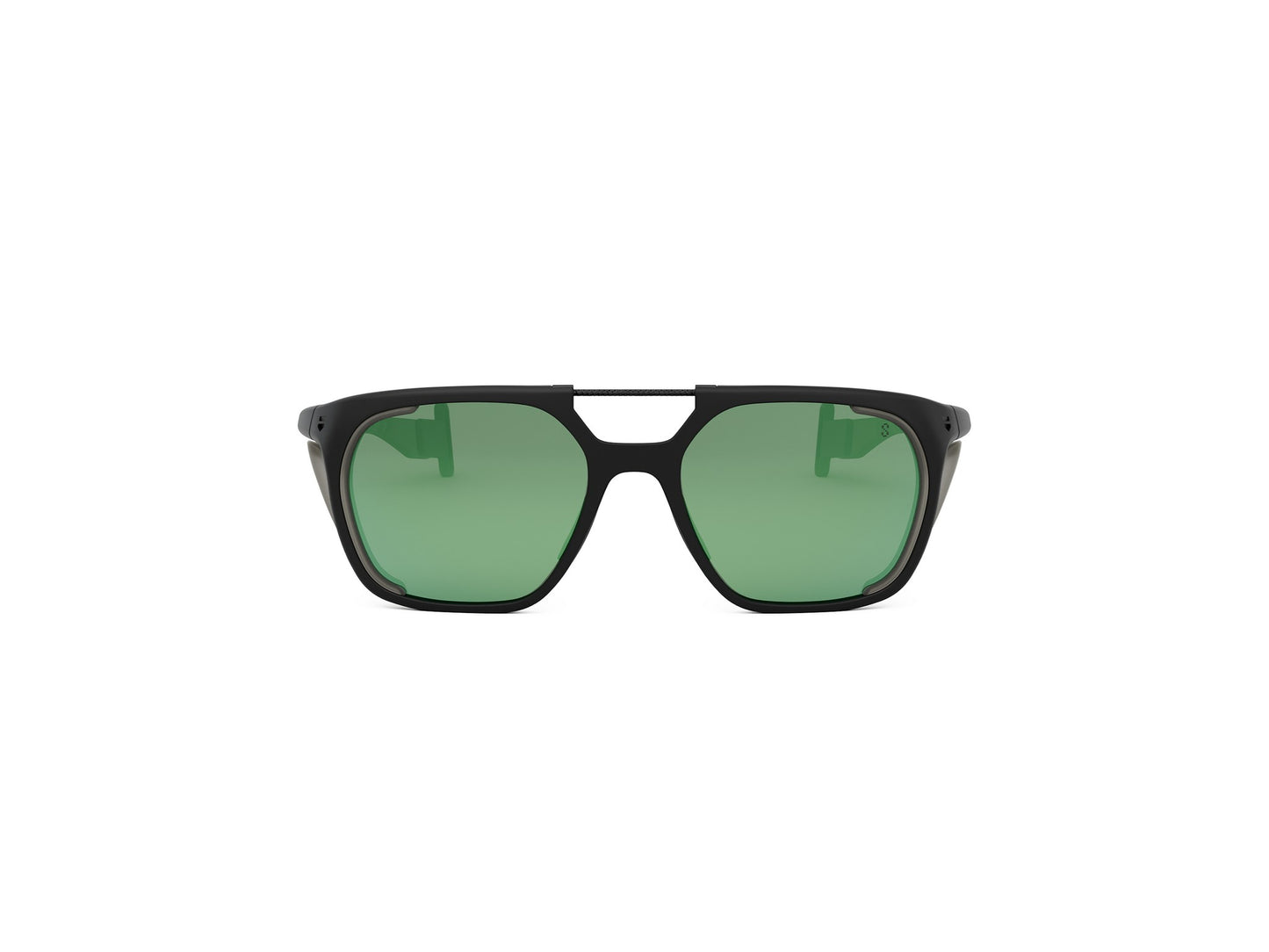Black Geometric Injected Sunglasses