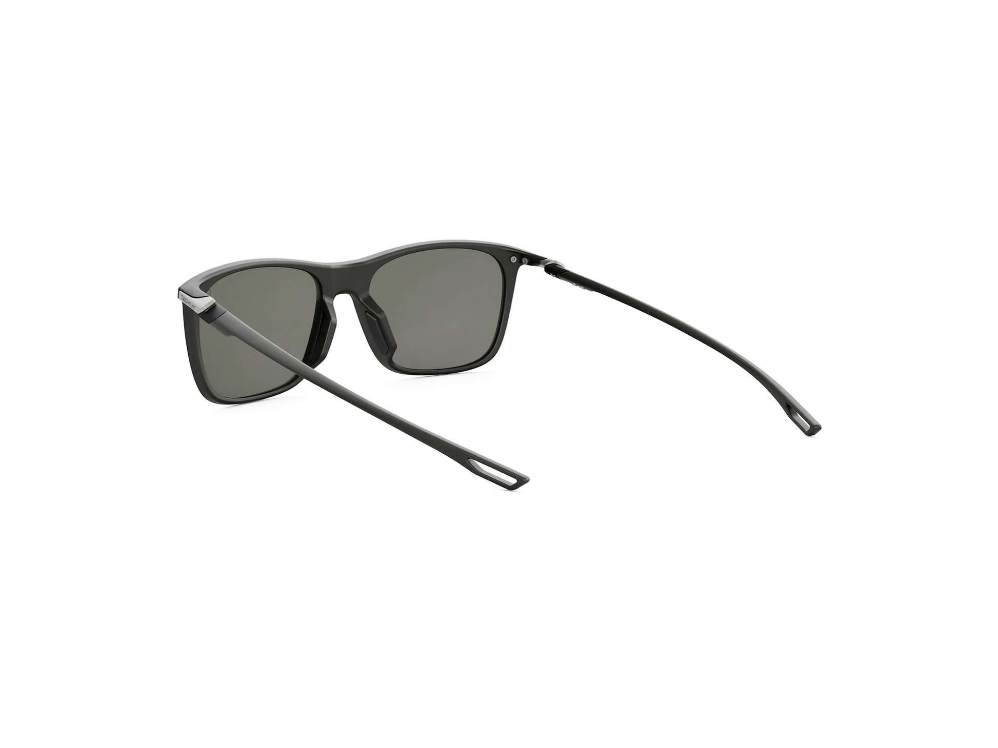 Ultramatte Black Rectangular Injected Sunglasses