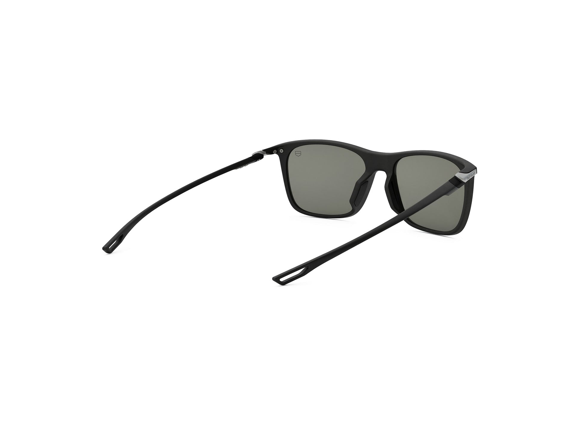 Ultramatte Black Rectangular Injected Sunglasses