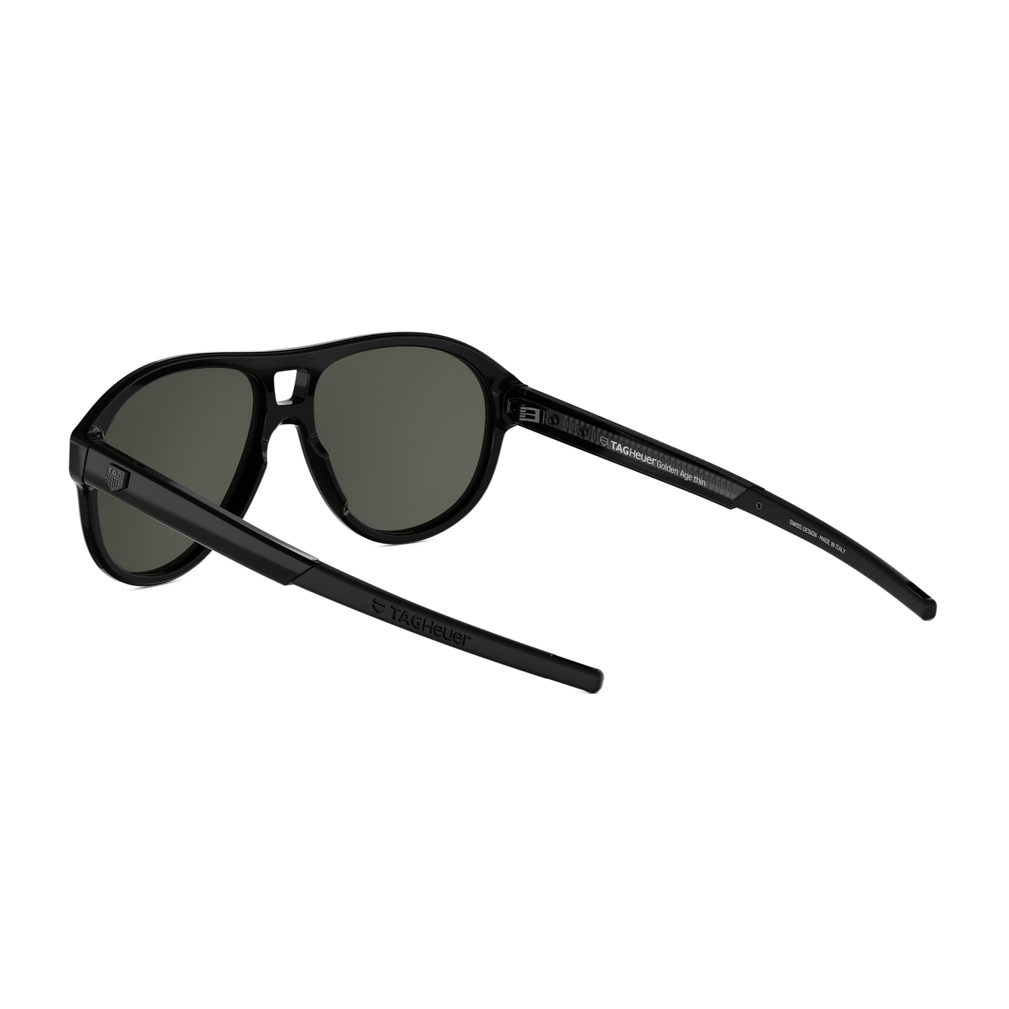 Black Pilot Acetate Sunglasses