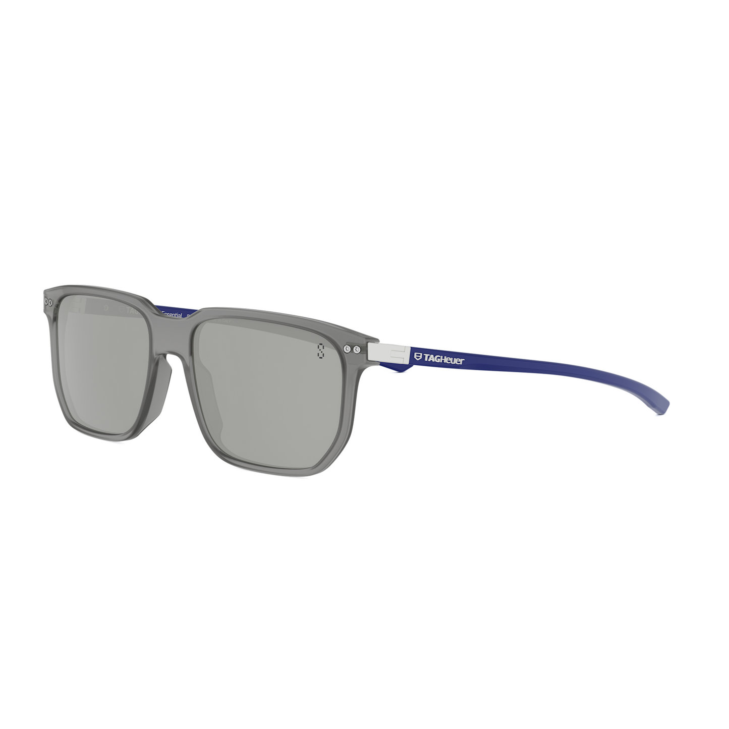 Transparent Gray Rectangular Sunglasses