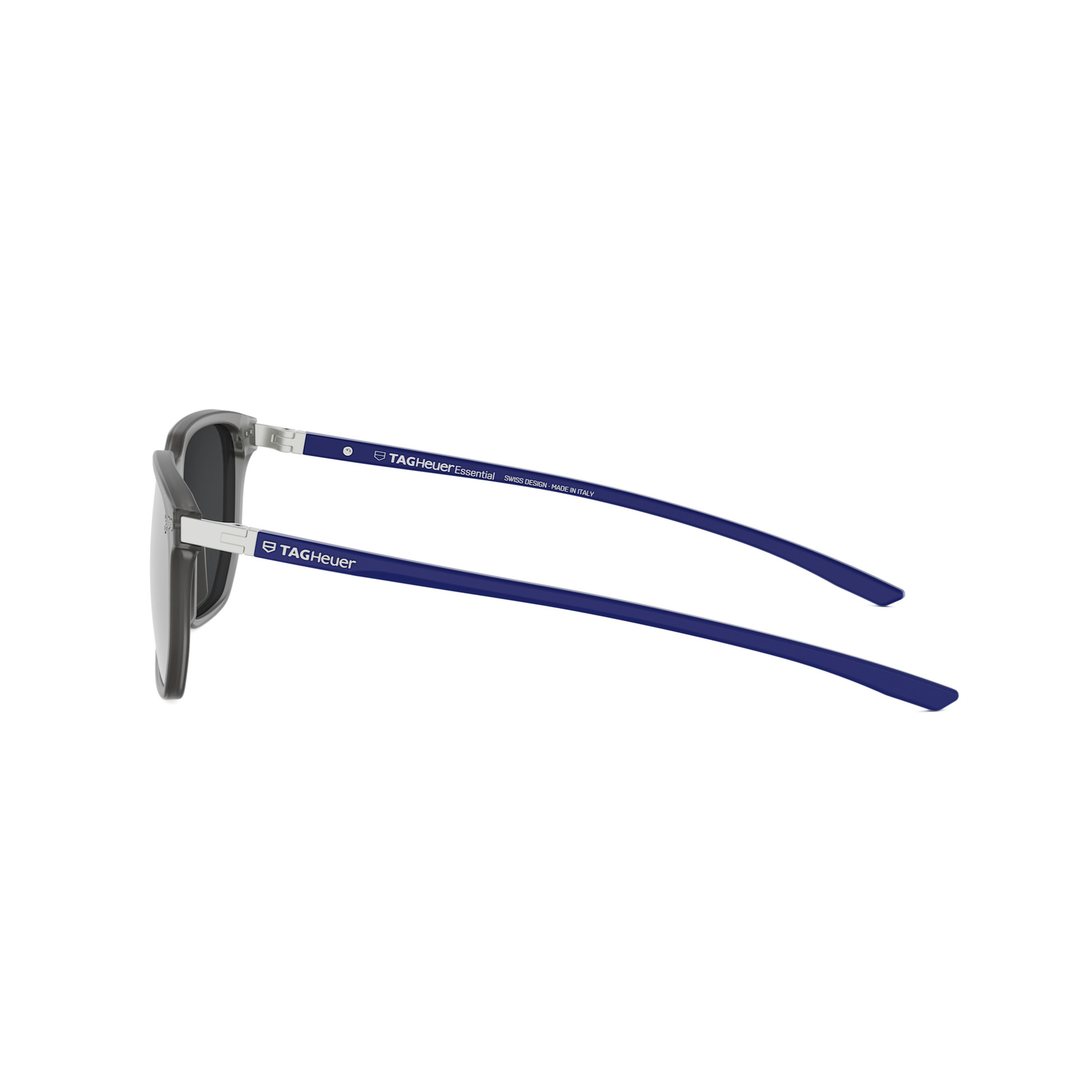 Transparent Gray Rectangular Sunglasses