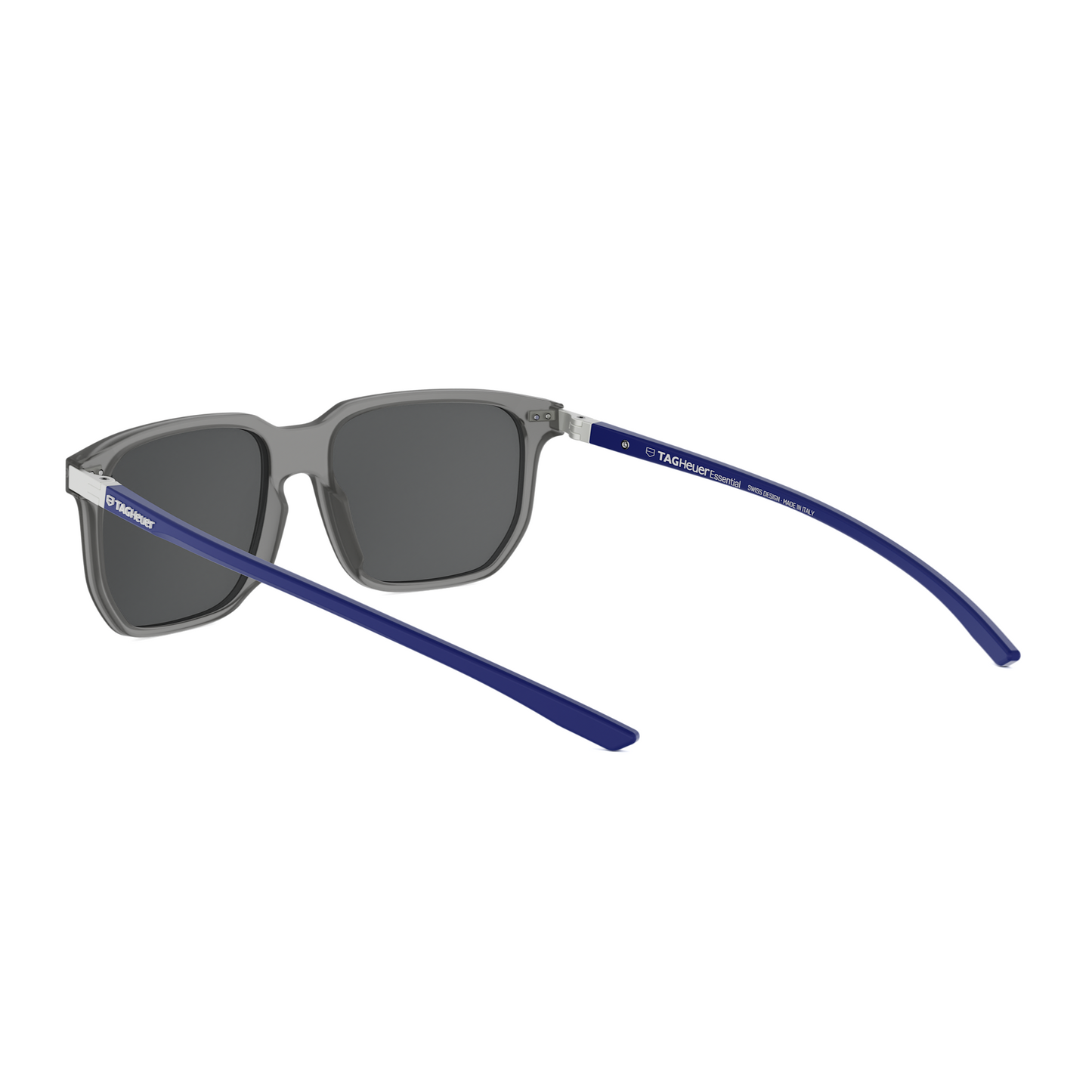 Transparent Gray Rectangular Sunglasses