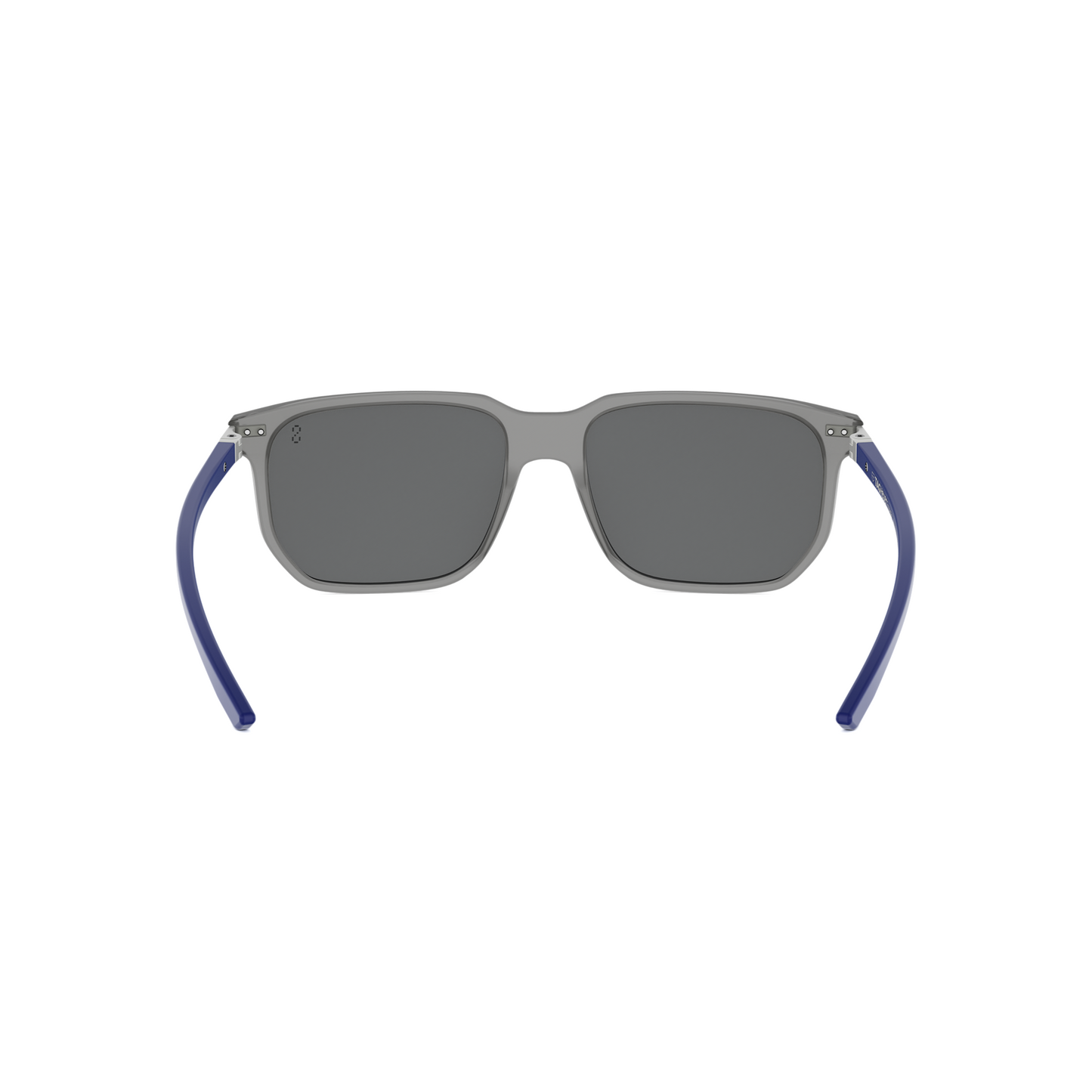 Transparent Gray Rectangular Sunglasses