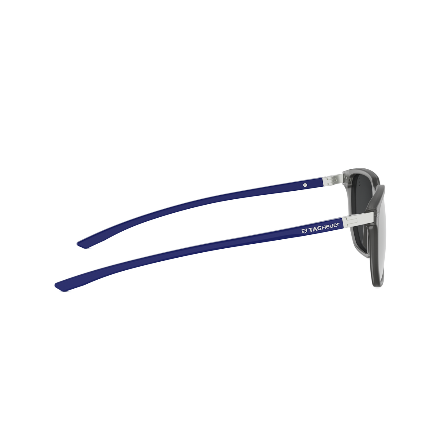 Transparent Gray Rectangular Sunglasses