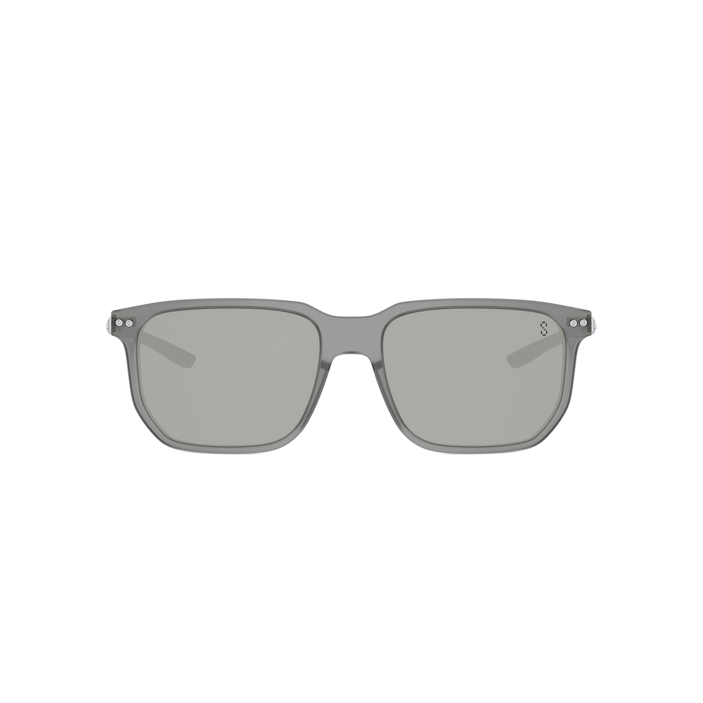 Transparent Gray Rectangular Sunglasses