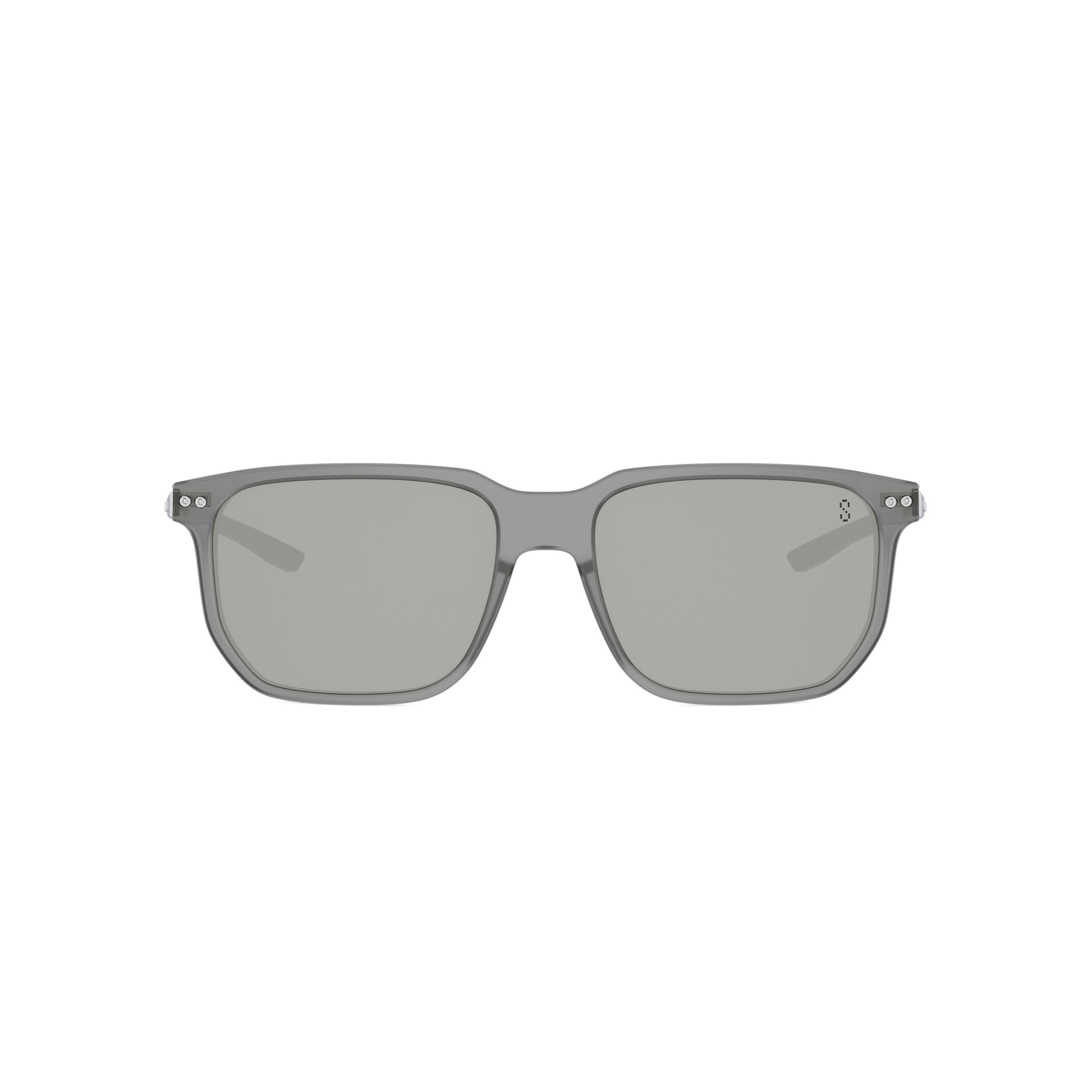 Transparent Gray Rectangular Sunglasses