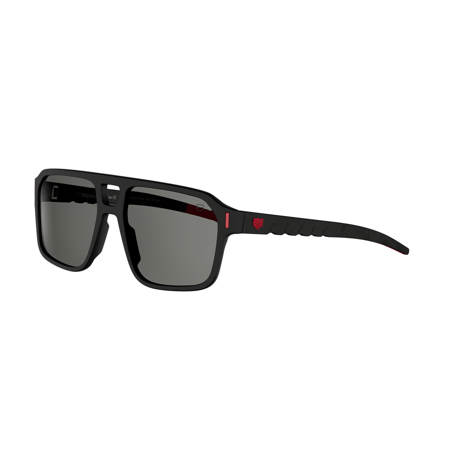 Black Pilot Acetate Sunglasses