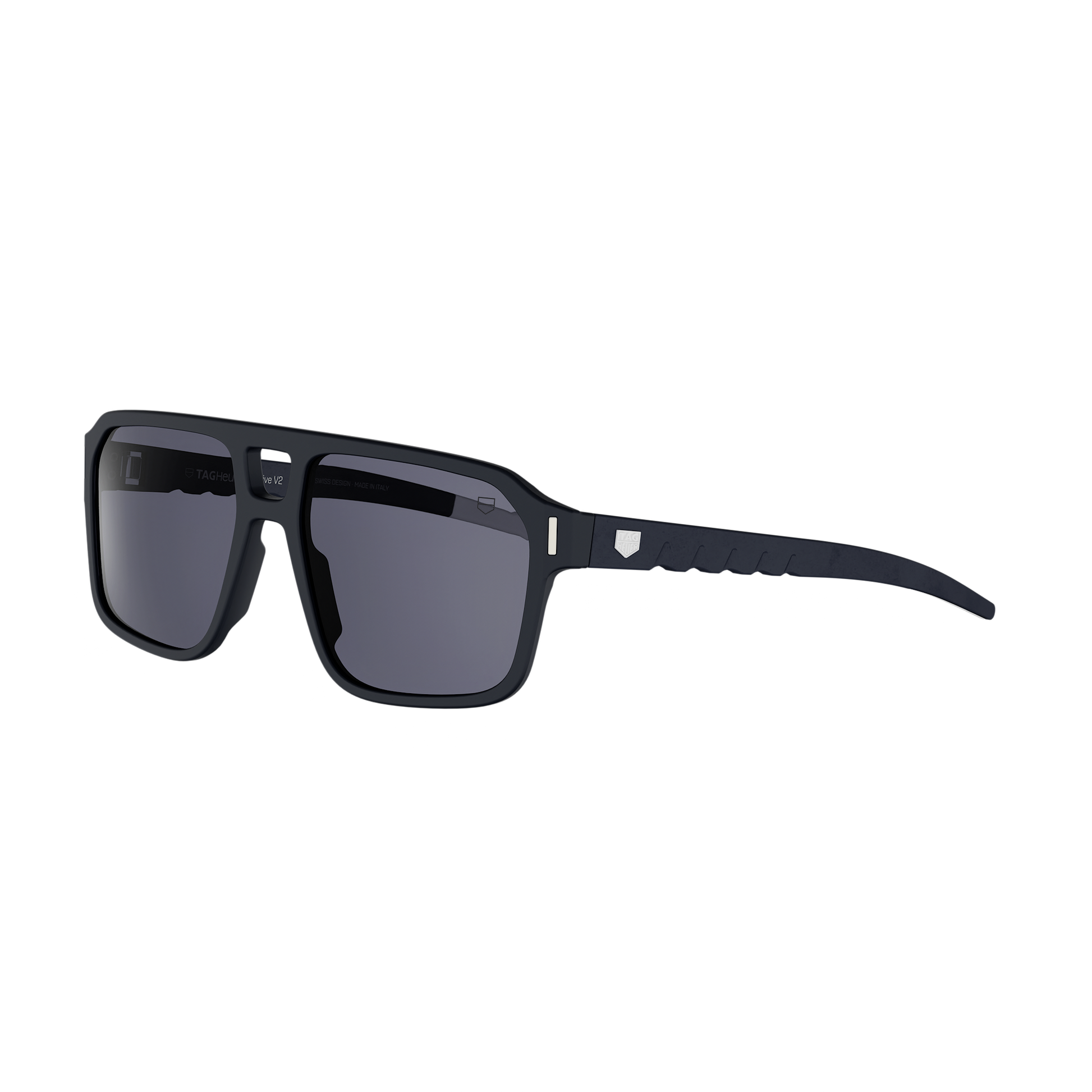 Black Pilot Acetate Sunglasses