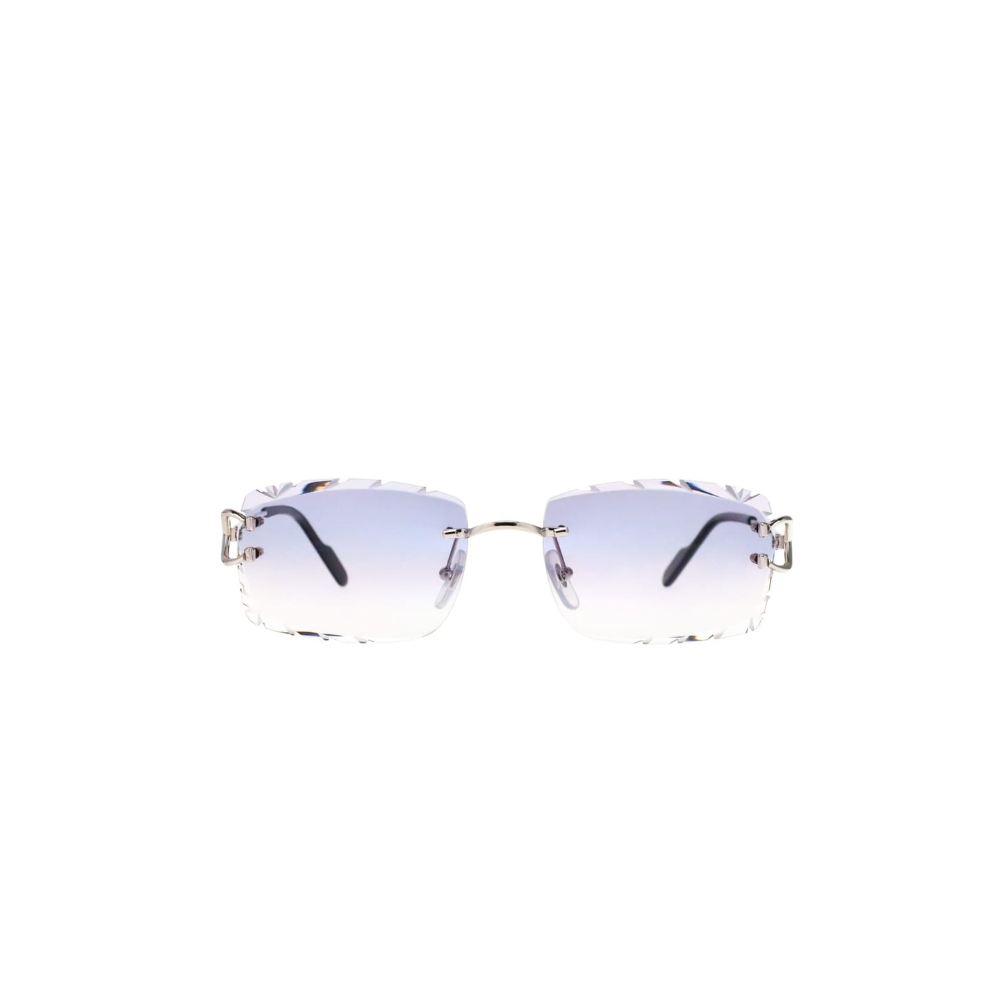 Cartier Custom Vintage Double C Diamond Cut Mykonos Platinum Sunglasses by MEG