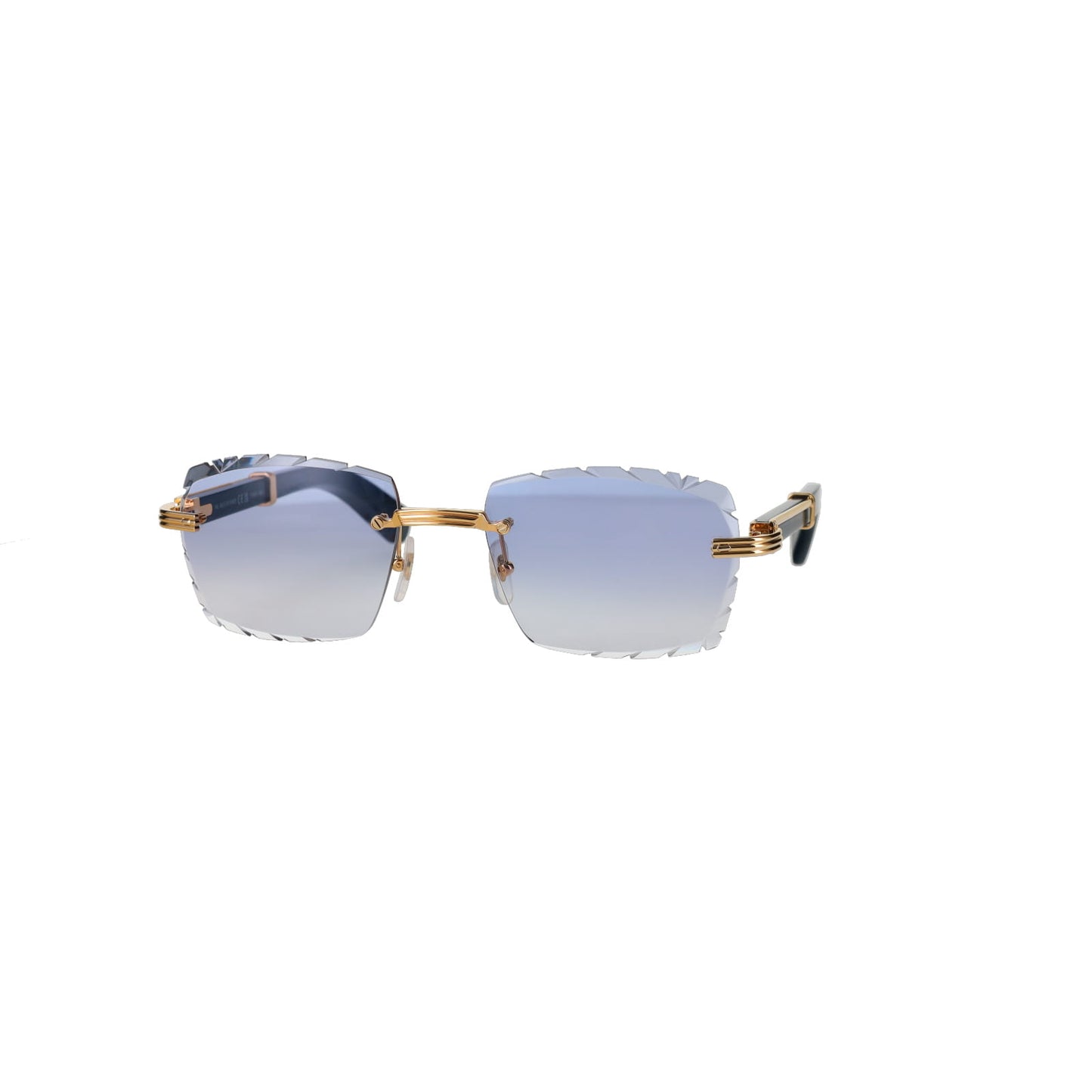 CT0485O Cartier Custom Première Blue Wood Sunglasses by MEG