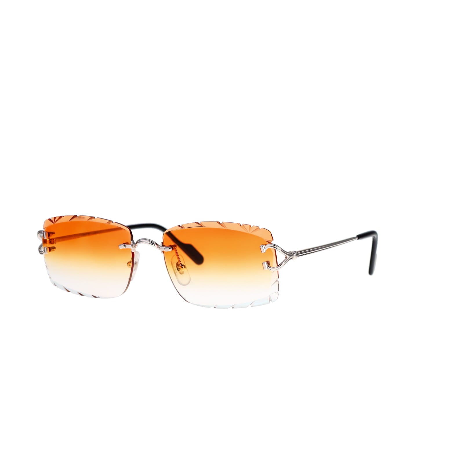 Cartier Custom Double C Godron Platinum Sunglasses by MEG