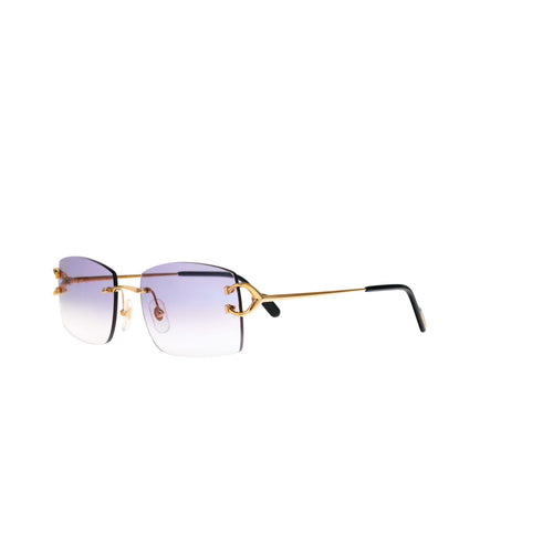 Cartier Custom Vintage Double C Brooklyn Sunglasses Gold by MEG